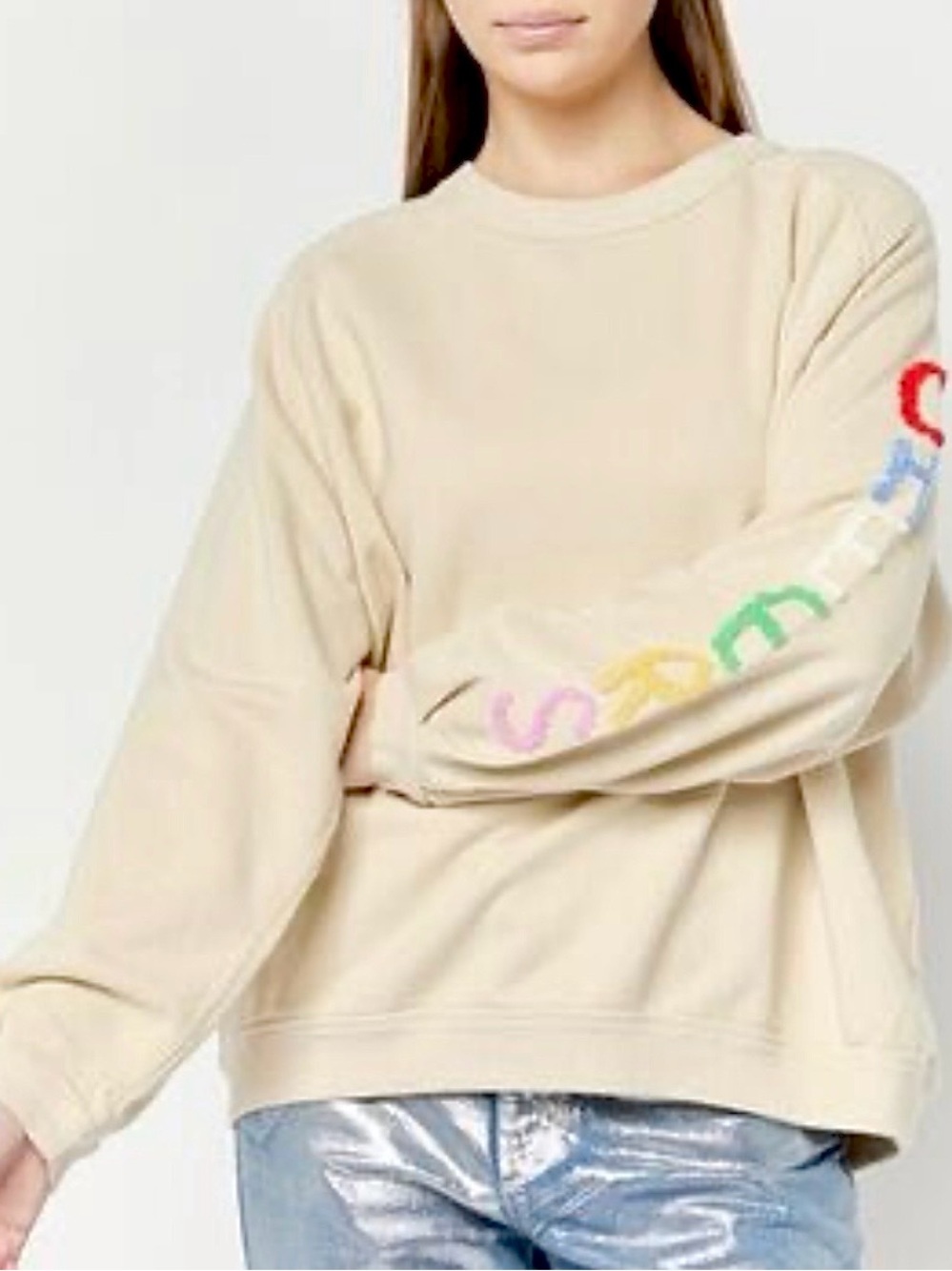 Aerie Embroidered Sweatshirt Size XS